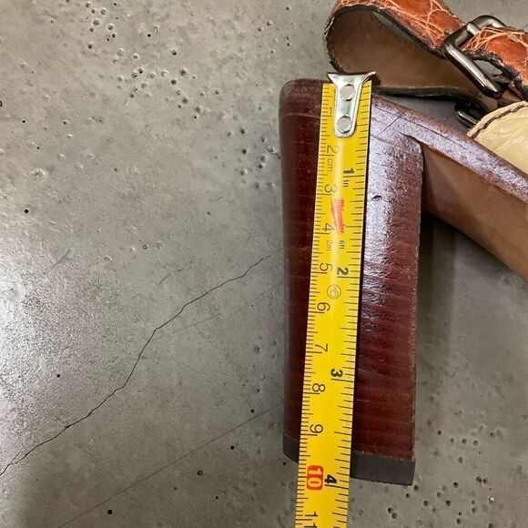 Prada Multicolour Croc Embossed Leather Heels - Picture 9 of 9